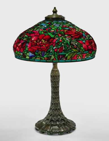 View full screen - View 1 of Lot 428. TIFFANY STUDIOS | "ELABORATE PEONY" TABLE LAMP.