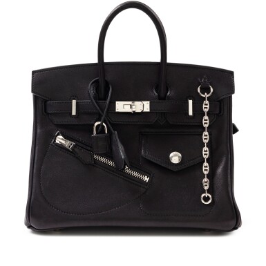 View full screen - View 1 of Lot 74. Limited Edition Black Volupto Rock Birkin 25 Palladium Hardware, 2024.