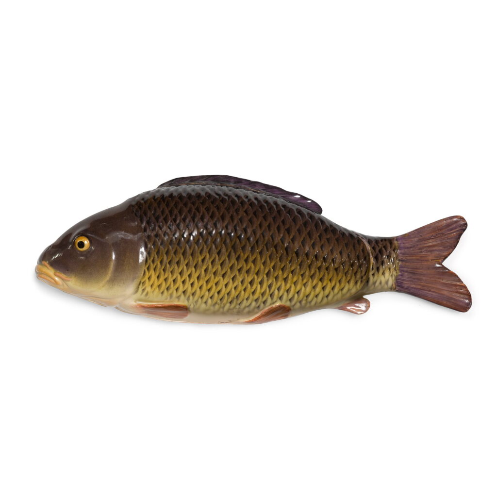 View full screen - View 1 of Lot 32. A Meissen Fish Box and Cover, 19th Century.