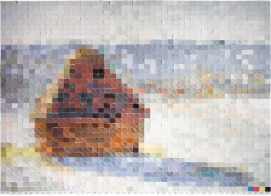 View full screen - View 1 of Lot 77. Vik Muniz, ‘Haystack no.1, After Monet (from Pictures of Color)', 2001.