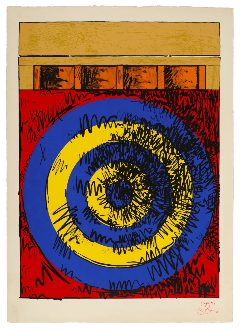View full screen - View 1 of Lot 8. Target with Four Faces (ULAE 55).