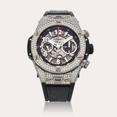View full screen - View 1 of Lot 665. Reference 411.NX.1170.RX.1704 Big Bang Unico | A titanium automatic chronograph wristwatch with date, Circa 2015.