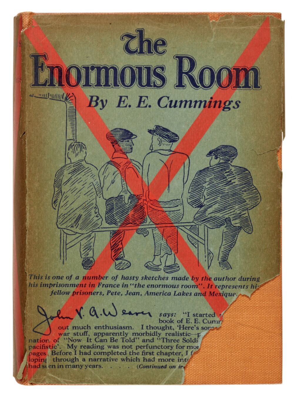 View full screen - View 1 of Lot 320. E.E. Cummings | The Enormous Room, New York, 1922, first edition, first state, inscribed by the author.