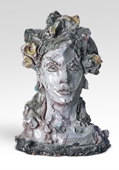 View full screen - View 1 of Lot 25. La reina de las rosas (Cabeza de Mujer).