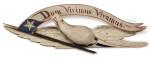 A FINE CARVED AND PAINTED PINE AMERICAN EAGLE WALL PLAQUE: DUM VIVIMUS VIVAMUS, JOHN HALEY BELLAMY (1836-1914), KITTERY POINT, YORK COUNTY MAINE, CIRCA 1890