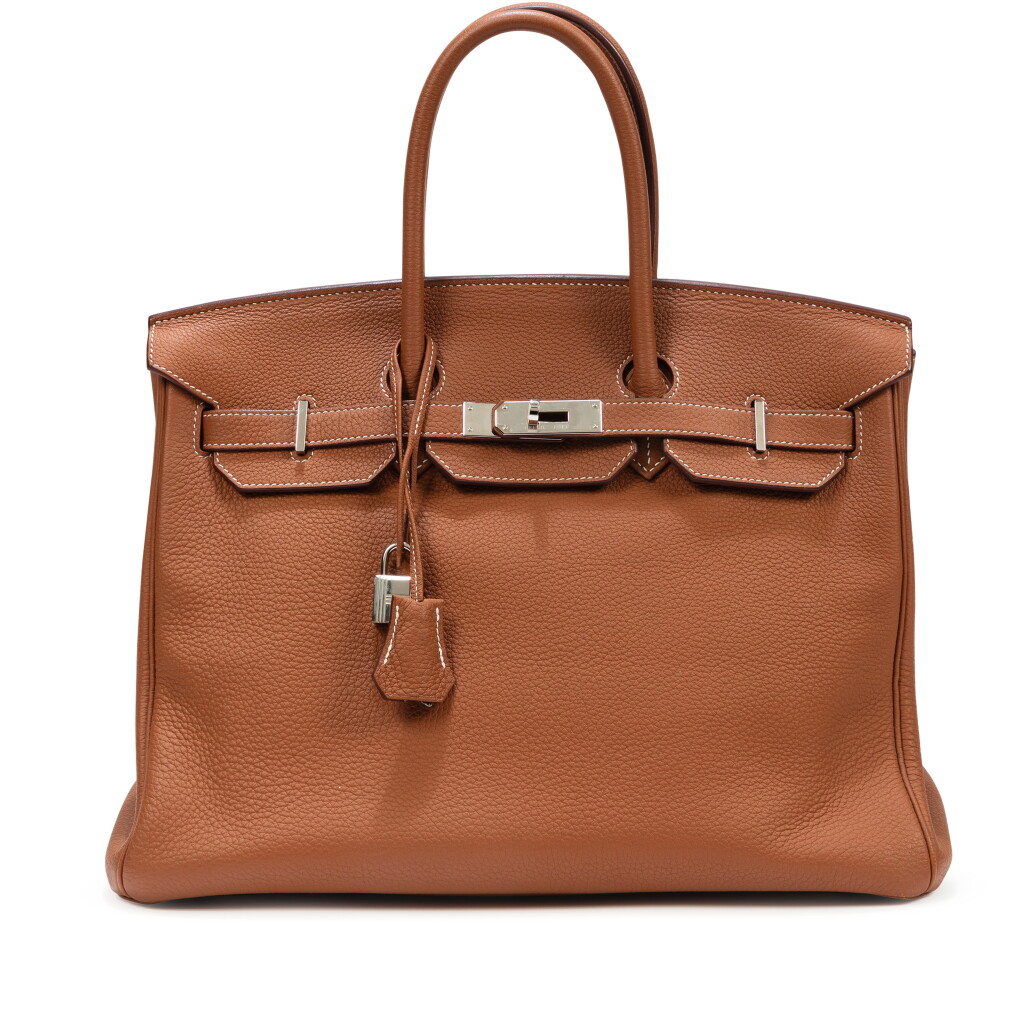 View full screen - View 1 of Lot 726. Gold Togo Birkin 35 Palladium Hardware, 2021.