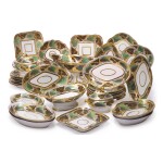 AN ENGLISH PORCELAIN PART-DESSERT SERVICE, PROBABLY COALPORT, CIRCA 1810