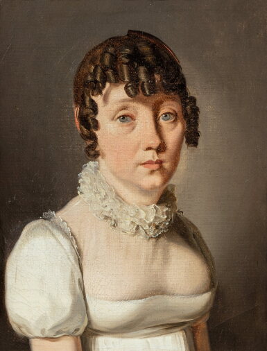 View full screen - View 1 of Lot 172. Portrait of a Lady in a white dress.