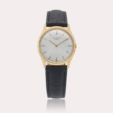 View full screen - View 1 of Lot 609. Reference 2588 Calatrava | A yellow gold wristwatch, Circa 1960.