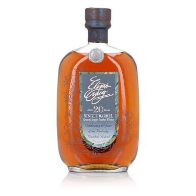 View full screen - View 1 of Lot 662. Elijah Craig Single Barrel 20 Year Old 45.0 abv 1990 (1 Bottle 75cl).