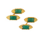 PAIRE DE BOUTONS DE MANCHETTE AVENTURINE, BUCCELLATI | PAIR OF AVENTURINE CUFFLINKS, BUCCELLATI