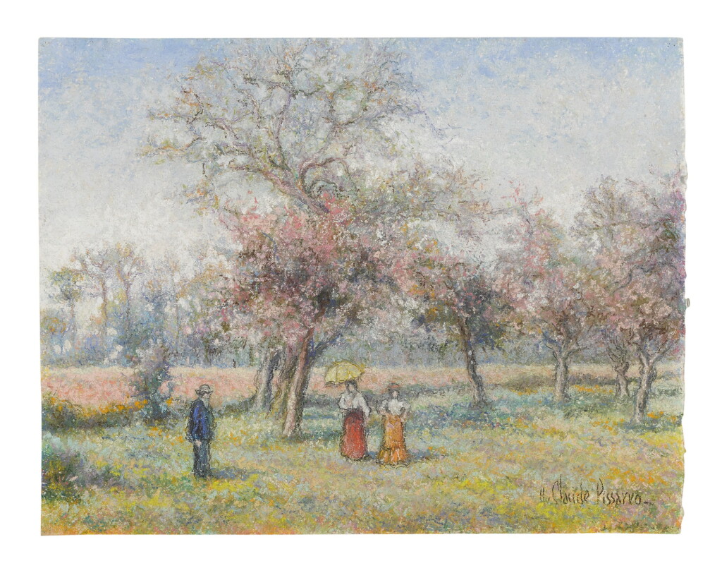 View full screen - View 1 of Lot 2. HUGUES CLAUDE PISSARRO | PRAIRIE À BRÉVILLE LES MONTS.