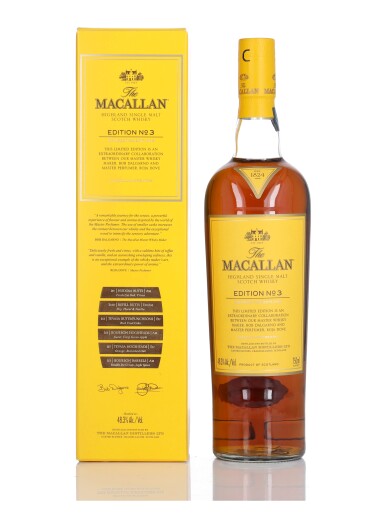 View full screen - View 1 of Lot 69. The Macallan Edition No.3 48.3 abv NV (1 BT 75cl).