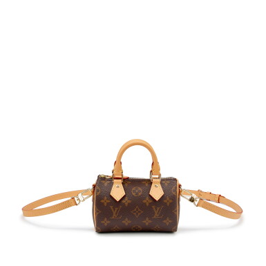View full screen - View 1 of Lot 7891. Ebene Monogram Coated Canvas Nano Speedy Gold Hardware, 2022.