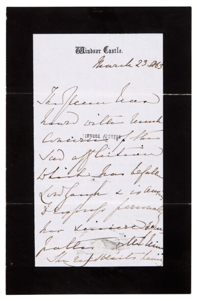 View full screen - View 1 of Lot 118. Queen Victoria | A collection including two letters, photogaphs and ephemera.