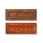 A Pair of Polychrome Wood Manuscript Covers, Tibet, circa 15th Century