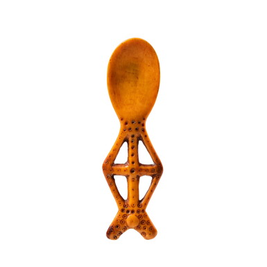 View full screen - View 1 of Lot 155. Cuiller en ivoire, Lega, République Démocratique du Congo | Ivory Lega Spoon, Democratic Republic of the Congo.