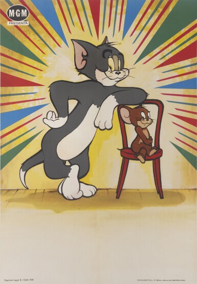 View full screen - View 1 of Lot 10. TOM AND JERRY / TOM Y JERRY (1957) STOCK POSTER, SPANISH.