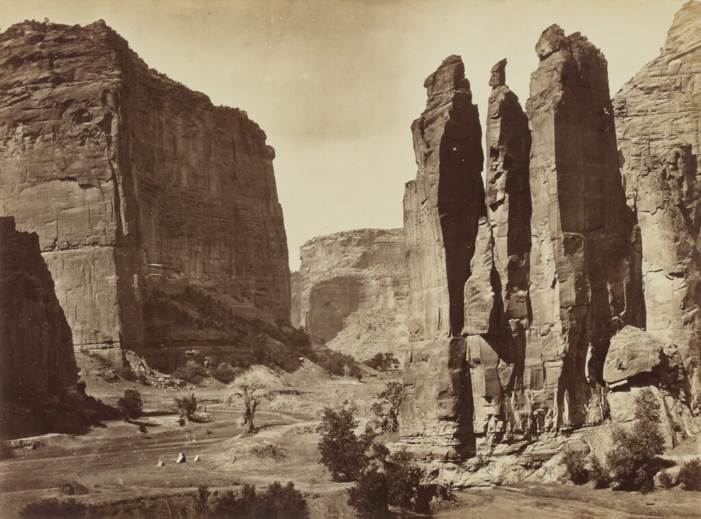 View full screen - View 1 of Lot 68. TIMOTHY O'SULLIVAN | 'CAÑON DE CHELLE, WALLS OF THE GRAND CAÑON ABOUT 1200 FEET IN HEIGHT'.