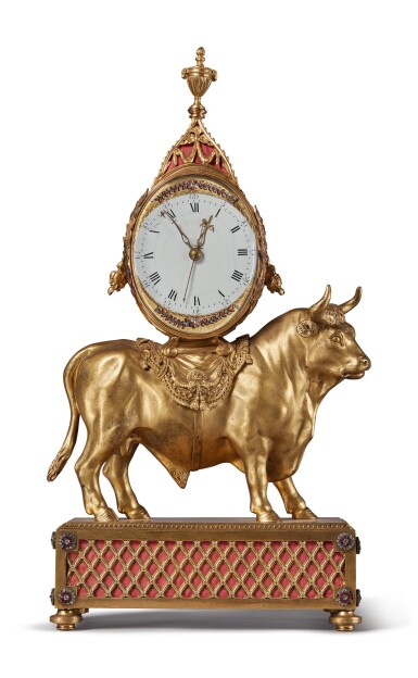 View full screen - View 1 of Lot 137. AN ENGLISH GEORGE III GILT BRONZE MANTLE CLOCK BY TIMOTHY WILLIAMSON, LONDON, MADE FOR THE CHINESE MARKET, CIRCA 1780.