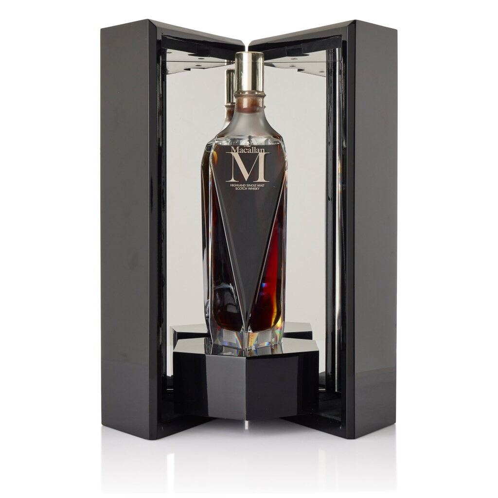 View full screen - View 1 of Lot 2084. The Macallan M Decanter 2015 Release 44.0 abv NV (1 BT70).