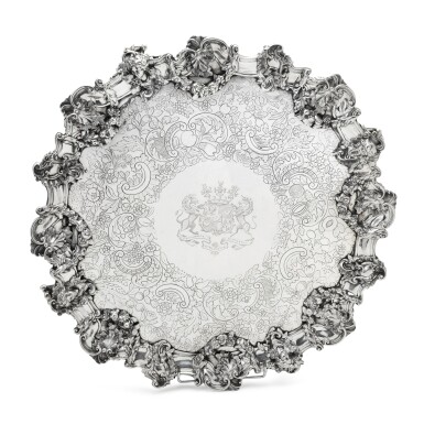 View full screen - View 1 of Lot 148. Rothschild: A large George IV silver salver, William Pitts, London, 1822.