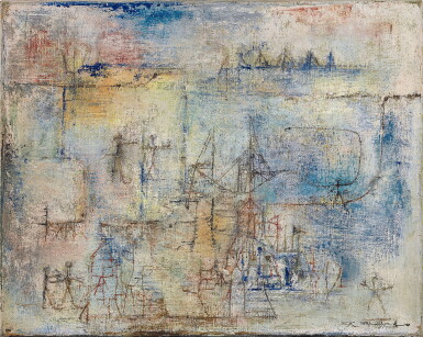 View full screen - View 1 of Lot 204. Zao Wou-Ki 趙無極 | Petit jardin au bout de la mer 海之盡頭的小花園.
