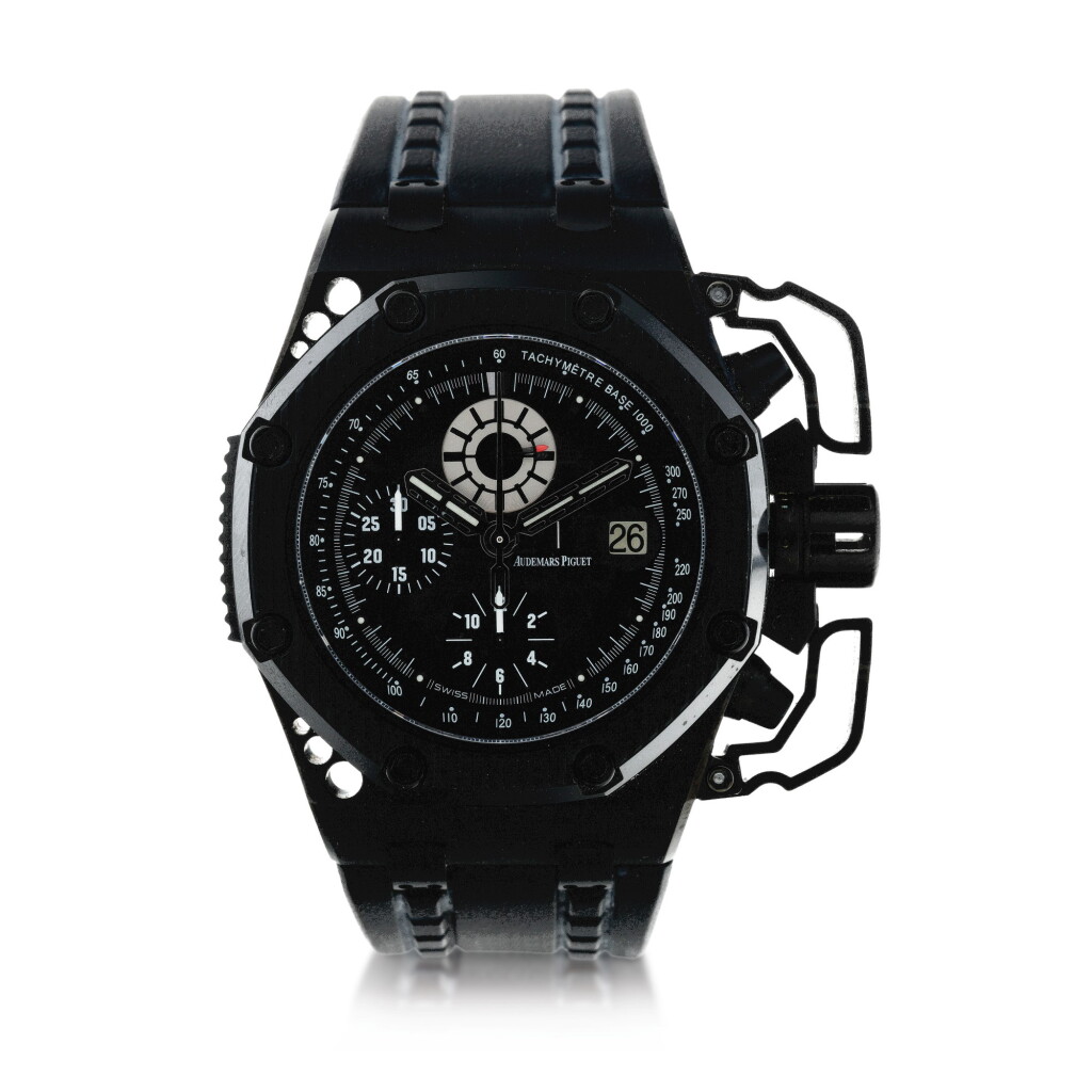 View full screen - View 1 of Lot 3. Reference 26165IO.OO.A002CA.01 Royal Oak Offshore Survivor Chronograph A limited edition blackened titanium chronograph wristwatch with date, Circa 2008.