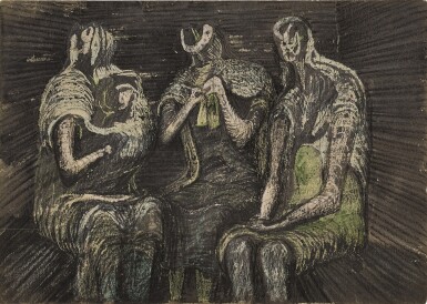 View full screen - View 1 of Lot 4. Three Women in a Shelter.