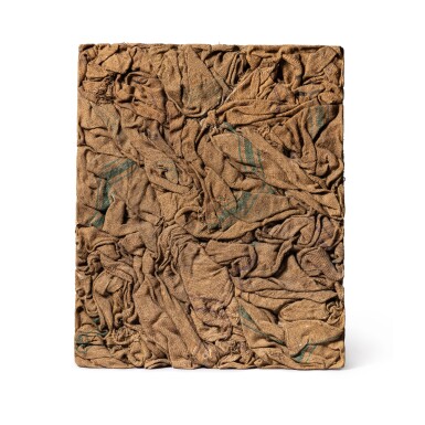 View full screen - View 1 of Lot 195. Compression de toile de jute.