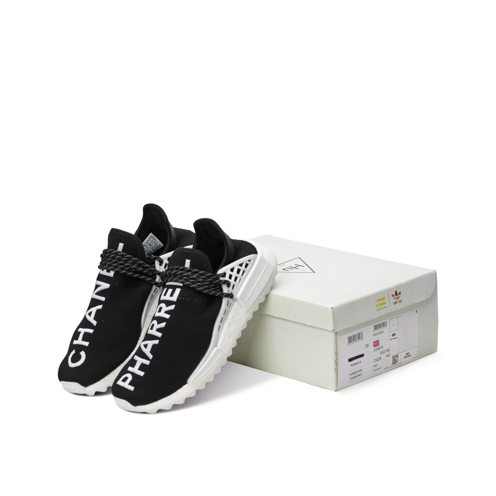 View full screen - View 1 of Lot 1010. adidas Human Race NMD ‘Pharrell x Chanel’ | US 5.5.