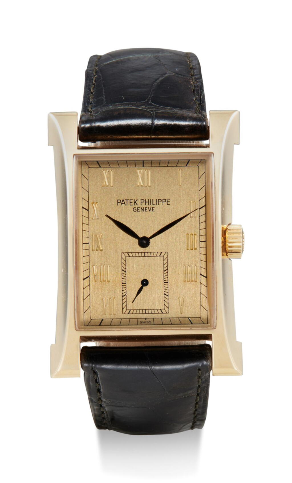 View full screen - View 1 of Lot 8031. PATEK PHILIPPE | PAGODA, REFERENCE 5500J, A LIMITED EDITION YELLOW GOLD WRISTWATCH, MADE TO COMMEMORATE THE OPENING OF PATEK PHILIPPE'S WATCHMAKING CENTER IN GENEVA, MADE IN 1997.