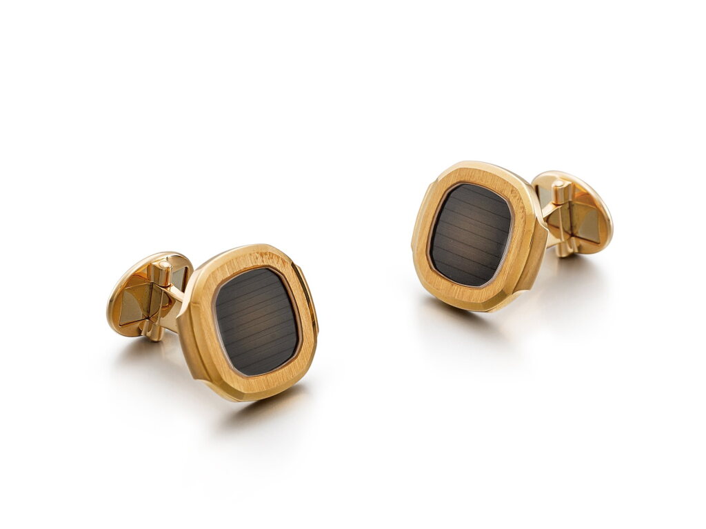View full screen - View 1 of Lot 8089. Nautilus | A pair of pink gold cufflinks, Circa 2015 | 百達翡麗 | Nautilus | 一對粉紅金袖扣,約2015年製.
