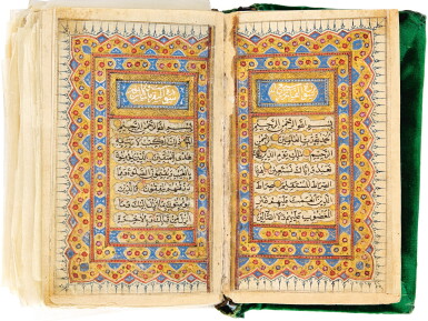 View full screen - View 1 of Lot 50. AN ILLUMINATED QUR’AN, NORTH INDIA, MUGHAL, 17TH CENTURY.