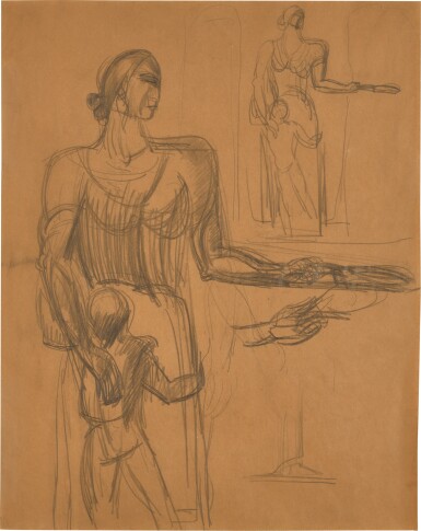 View full screen - View 1 of Lot 143. Mother and Child.