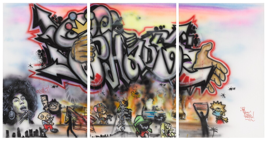 View full screen - View 1 of Lot 117. SHIRT KING PHADE | "REVOLT 60S. RIOT 90S. REPENT 2020.".