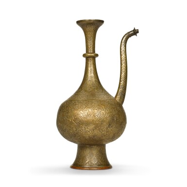 View full screen - View 1 of Lot 78. A Safavid brass ewer (aftabe), Persia, 17th century.