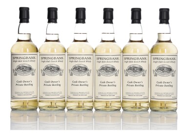 View full screen - View 1 of Lot 93. Springbank 29 Year Old Cask Owner’s Private Bottling 45.9 abv 1995 (6 Bottles 75cl).