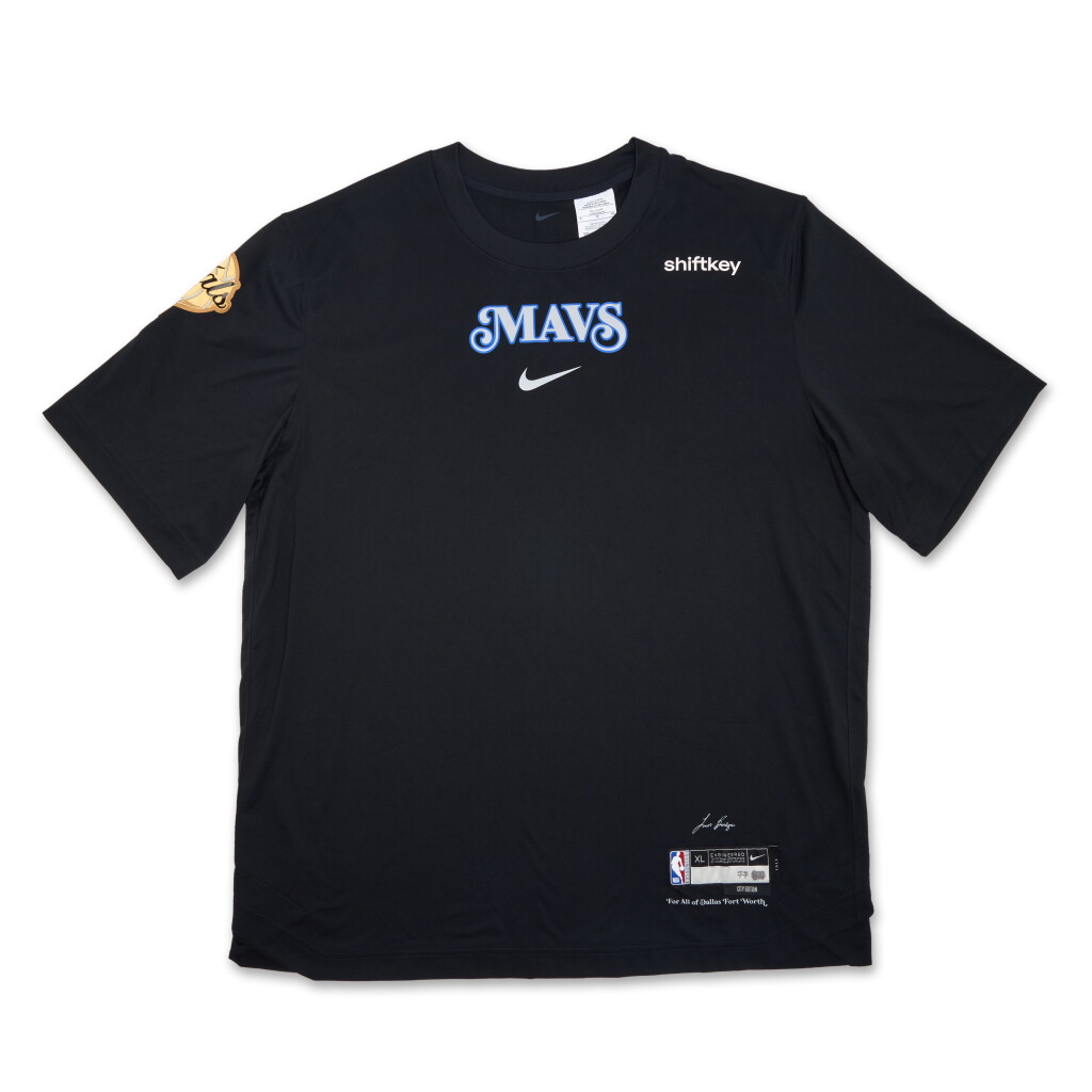 View full screen - View 1 of Lot 66. Luka Dončić Dallas Mavericks 2024 NBA Finals Game Issued Short Sleeve Shooting Shirt.