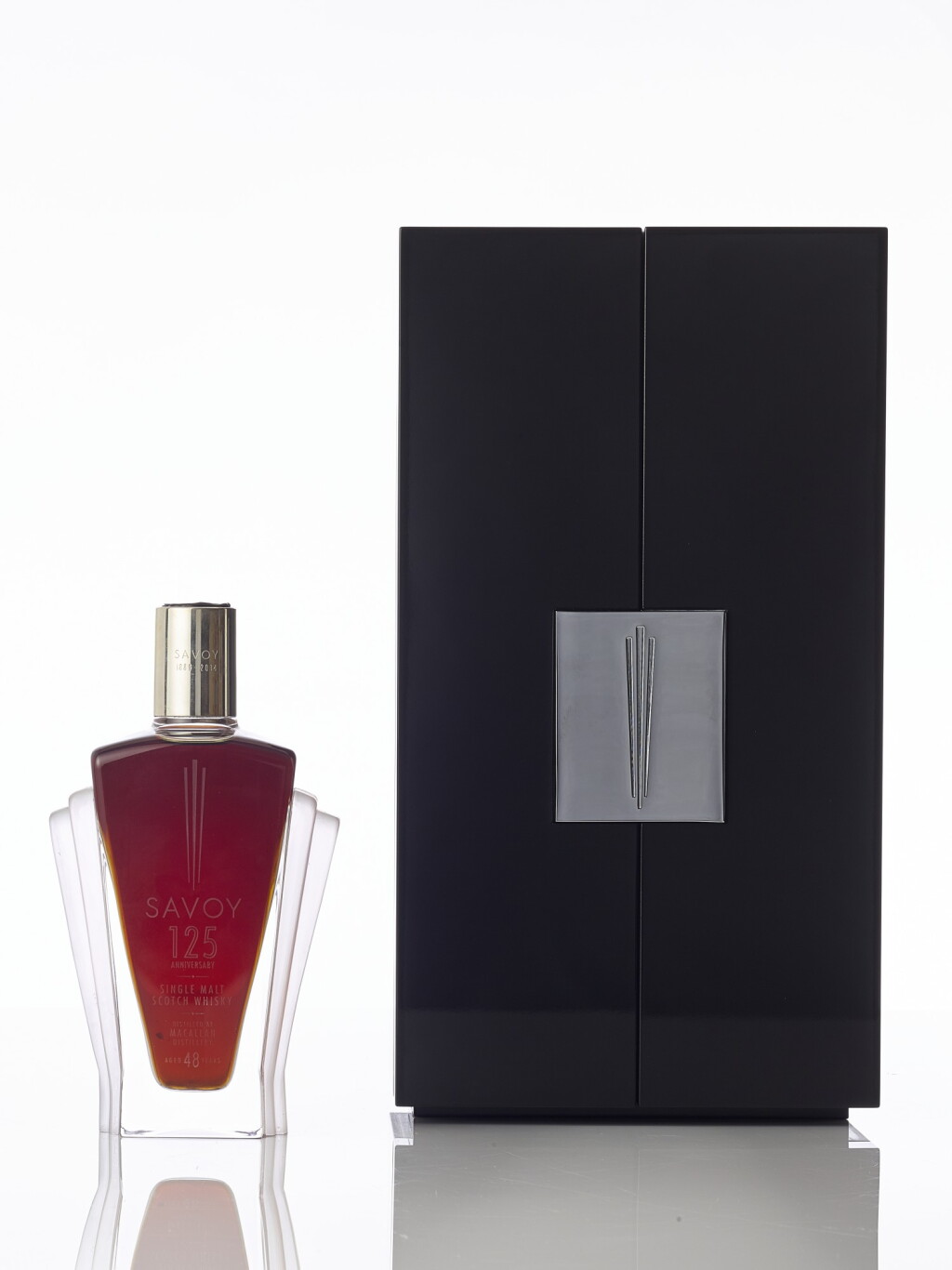 View full screen - View 1 of Lot 5451. The Macallan Aged 48 Years - The Savoy 125th Anniversary 48.9 abv NV (1 BT70).