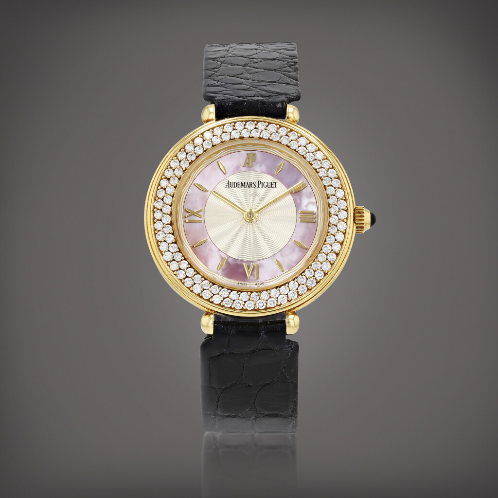 View full screen - View 1 of Lot 197. RoyStonea Montre bracelet en or jaune et sertie de diamants | Yellow gold and diamond-set wristwatch Vers 2000 | Circa 2000.