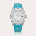 Day-Date, Reference 128159RBR | A white gold and diamond-set wristwatch with day and date, Circa 2023