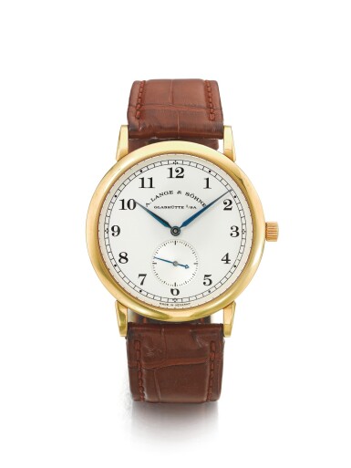 View full screen - View 1 of Lot 21. A. LANGE & SÖHNE | 1815, A YELLOW GOLD WRISTWATCH CIRCA 1998.