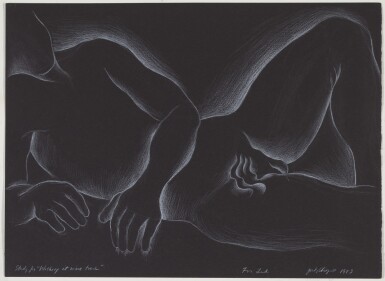 View full screen - View 1 of Lot 30. Study for "Wishing it were true".