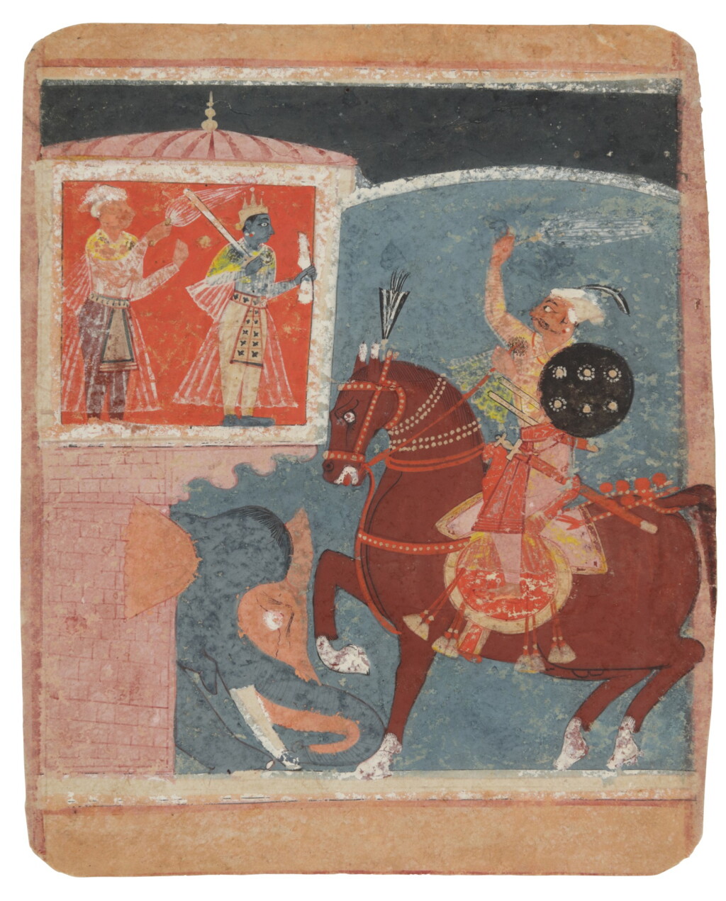 View full screen - View 1 of Lot 383. An Illustration to a Ragamala Series: Kanada Ragini, India, Malwa, circa 1650 .