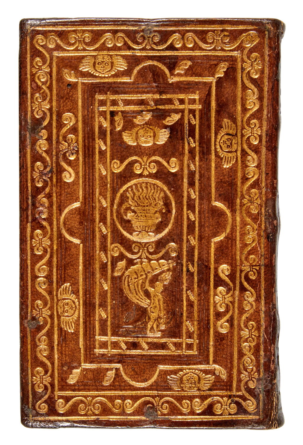 View full screen - View 1 of Lot 22. Anselmi, Epigrammaton libri septem, Venice, 1528, contemporary Venetian brown morocco gilt.