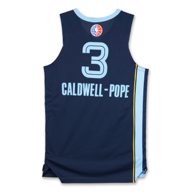 View full screen - View 1 of Lot 35. Kentavious Caldwell-Pope ‘London Game’ Memphis Grizzlies 2025-2026 Game Worn Icon Edition Jersey.