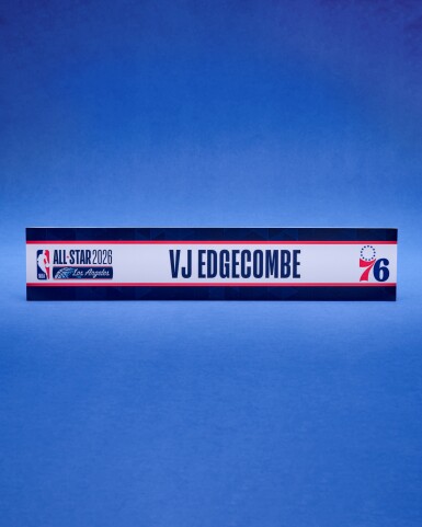 View full screen - View 1 of Lot 23. VJ Edgecombe ‘NBA All-Star Weekend’ Locker Room Nameplate | Rising Stars MVP.