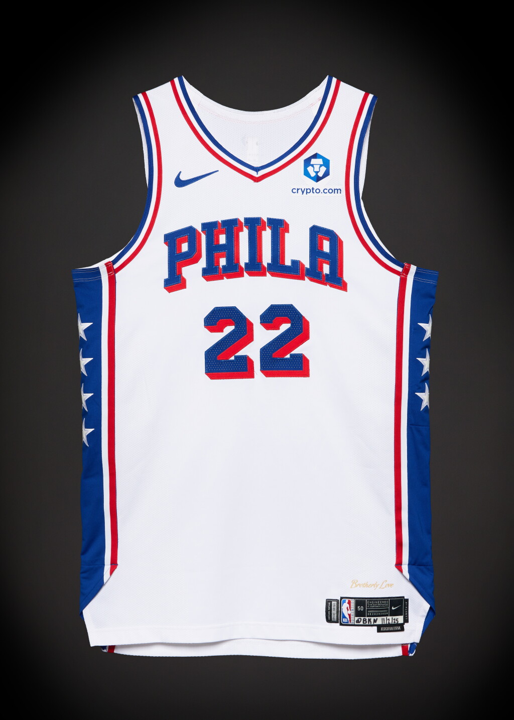 View full screen - View 1 of Lot 54. Johni Broome ‘Rookie Debut’ Philadelphia 76ers 2025-2026 Game Worn Association Edition Jersey.