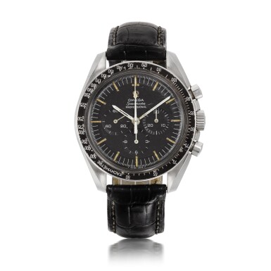 View full screen - View 1 of Lot 709. REFERENCE S105.012-65, SPEEDMASTER STAINLESS STEEL CHRONOGRAPH WRISTWATCH CIRCA 1965.